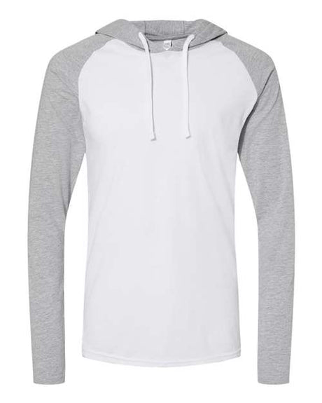 LAT Men's Fine Jersey Hooded Long Sleeve Raglan T-Shirt LAT