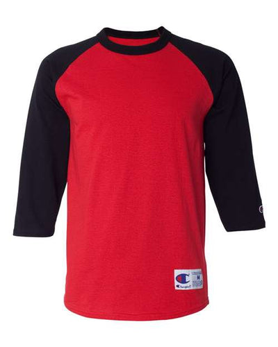 Champion Men's Three-Quarter Raglan Sleeve Baseball T-Shirt