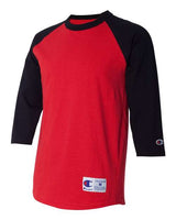 Champion Men's Three-Quarter Raglan Sleeve Baseball T-Shirt