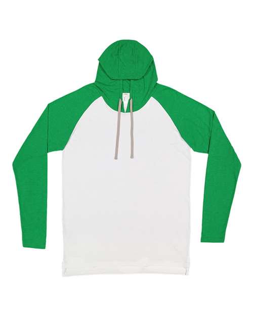 LAT Men's Fine Jersey Hooded Long Sleeve Raglan T-Shirt LAT