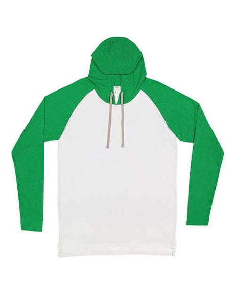 LAT Men's Fine Jersey Hooded Long Sleeve Raglan T-Shirt LAT