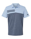 Adidas Men's Heathered Colorblock 3-Stripes Polo-1