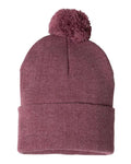Sportsman Men's Pom-Pom 12" Knit Beanie Sportsman