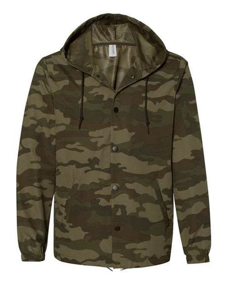 Independent Trading Co. Men's Water-Resistant Hooded Windbreaker Independent Trading Co.