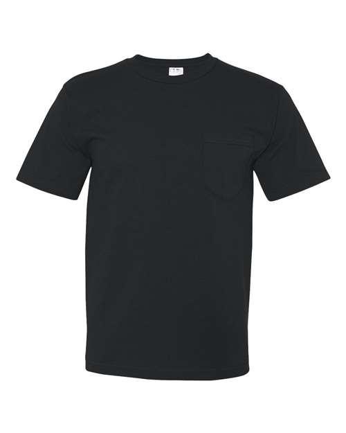 Bayside Men's USA-Made Short T-Shirt With a Pocket Bayside