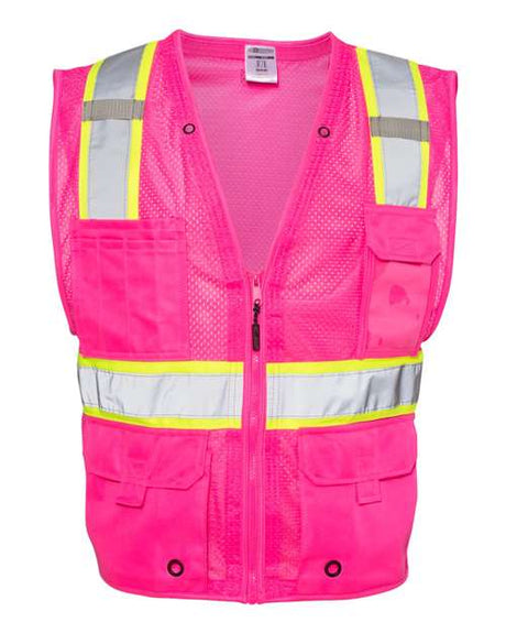 Kishigo Men's EV Series Enhanced Visibility Multi-Pocket Mesh Vest Kishigo
