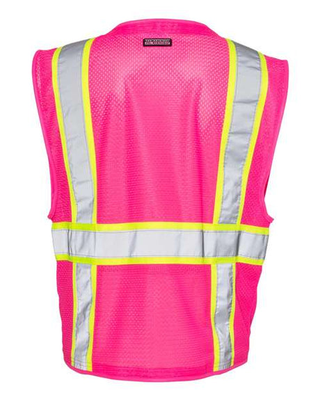 Kishigo Men's EV Series Enhanced Visibility Multi-Pocket Mesh Vest Kishigo