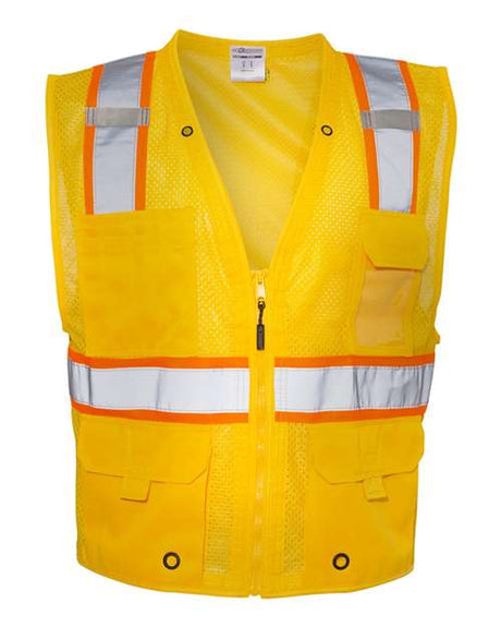 Kishigo Men's EV Series Enhanced Visibility Multi-Pocket Mesh Vest Kishigo
