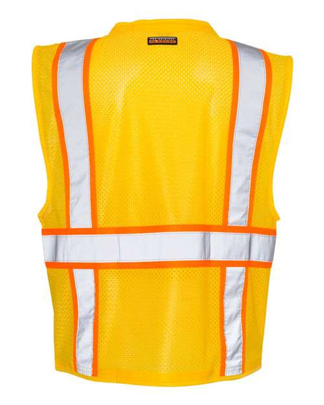 Kishigo Men's EV Series Enhanced Visibility Multi-Pocket Mesh Vest Kishigo