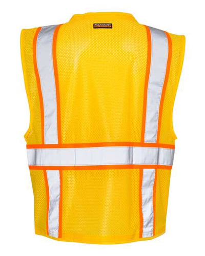 Kishigo Men's EV Series Enhanced Visibility Multi-Pocket Mesh Vest