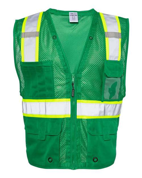 Kishigo Men's EV Series Enhanced Visibility Multi-Pocket Mesh Vest Kishigo