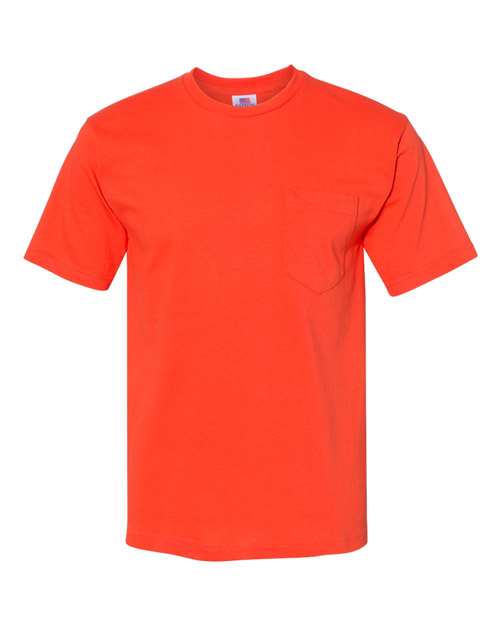 Bayside Men's USA-Made Short T-Shirt With a Pocket Bayside