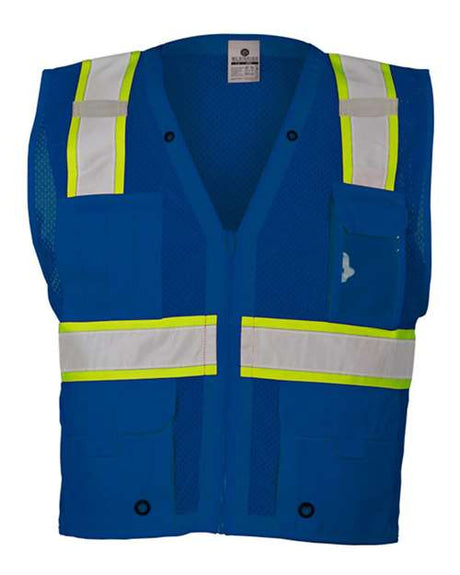 Kishigo Men's EV Series Enhanced Visibility Multi-Pocket Mesh Vest Kishigo