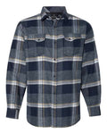 Burnside Men's Snap Front Long Sleeve Plaid Flannel Shirt Burnside