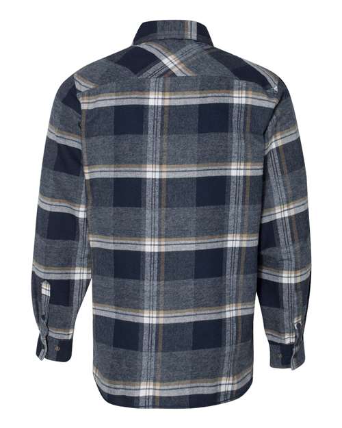 Burnside Men's Snap Front Long Sleeve Plaid Flannel Shirt Burnside