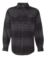 Burnside Men's Snap Front Long Sleeve Plaid Flannel Shirt Burnside