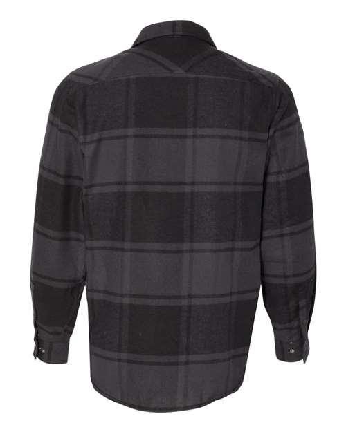Burnside Men's Snap Front Long Sleeve Plaid Flannel Shirt Burnside
