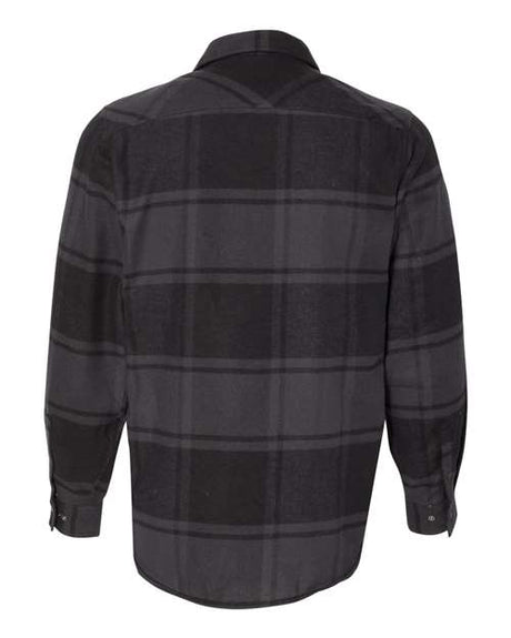Burnside Men's Snap Front Long Sleeve Plaid Flannel Shirt Burnside