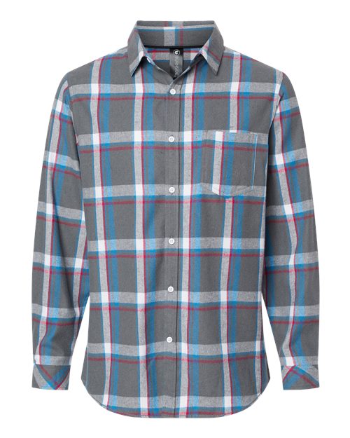 Burnside Men's Open Pocket Long Sleeve Flannel Shirt Mens Apparel Shirts & Tops