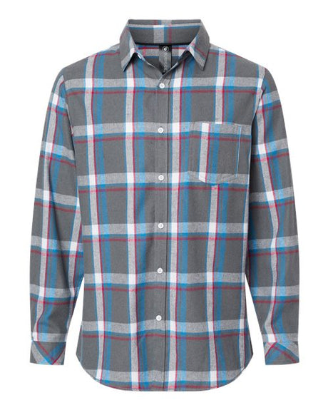 Burnside Men's Open Pocket Long Sleeve Flannel Shirt Mens Apparel Shirts & Tops