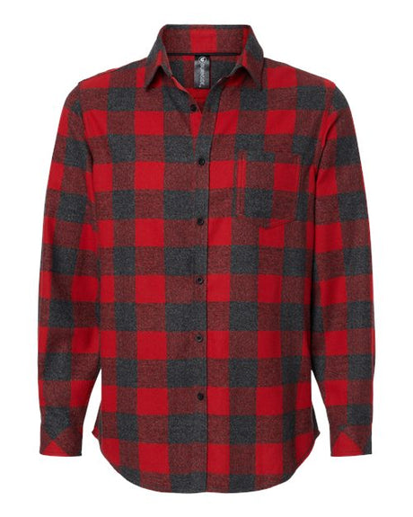Burnside Men's Open Pocket Long Sleeve Flannel Shirt Mens Apparel Shirts & Tops