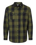 Burnside Men's Snap Front Long Sleeve Plaid Flannel Shirt Burnside
