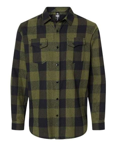 Burnside Men's Snap Front Long Sleeve Plaid Flannel Shirt Burnside