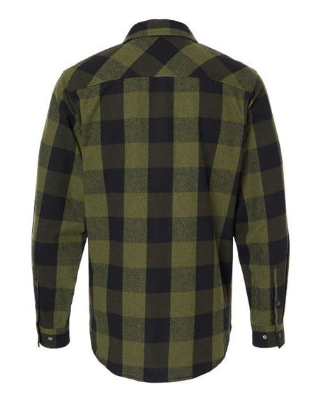 Burnside Men's Snap Front Long Sleeve Plaid Flannel Shirt Burnside