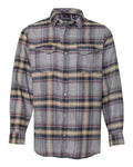 Burnside Men's Snap Front Long Sleeve Plaid Flannel Shirt Burnside