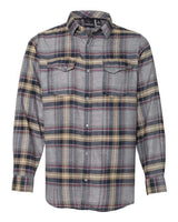 Burnside Men's Snap Front Long Sleeve Plaid Flannel Shirt Burnside