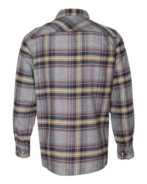 Burnside Men's Snap Front Long Sleeve Plaid Flannel Shirt Burnside