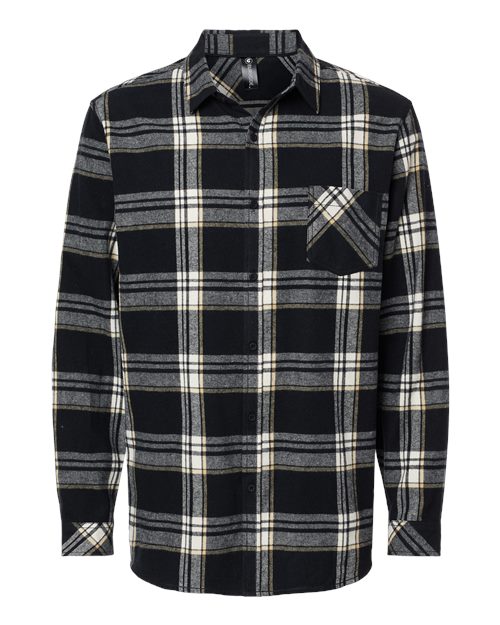 Burnside Men's Open Pocket Long Sleeve Flannel Shirt Mens Apparel Shirts & Tops