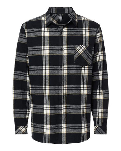 Burnside Men's Open Pocket Long Sleeve Flannel Shirt Mens Apparel Shirts & Tops