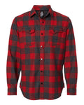 Burnside Men's Snap Front Long Sleeve Plaid Flannel Shirt Burnside
