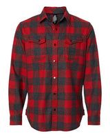 Burnside Men's Snap Front Long Sleeve Plaid Flannel Shirt Burnside