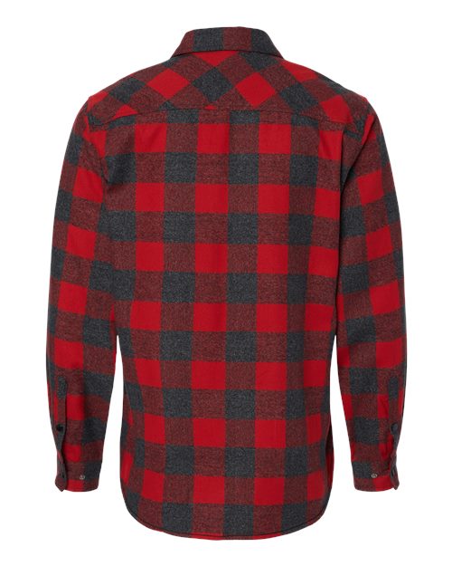 Burnside Men's Snap Front Long Sleeve Plaid Flannel Shirt Burnside