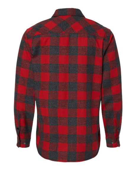 Burnside Men's Snap Front Long Sleeve Plaid Flannel Shirt Burnside