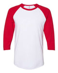 JERZEES Premium Blend Ringspun Three-Quarter Sleeve Raglan Baseball T-Shirt JERZEES