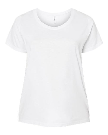 LAT Women's Curvy Collection Fine Jersey Tee LAT