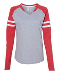 LAT Women's Fine Jersey Mash Up Long Sleeve T-Shirt LAT