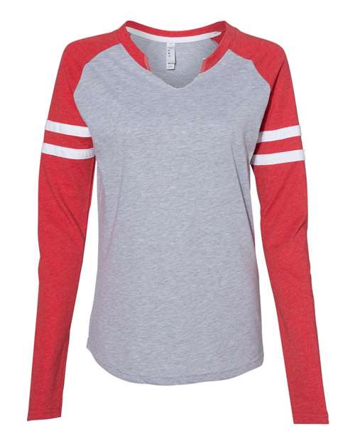 LAT Women's Fine Jersey Mash Up Long Sleeve T-Shirt LAT