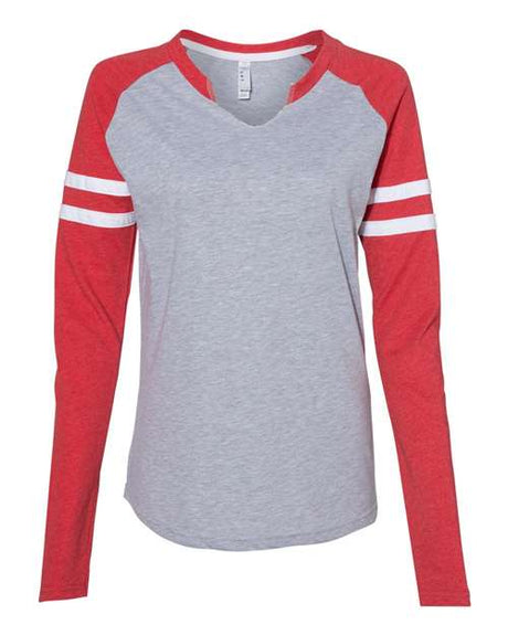 LAT Women's Fine Jersey Mash Up Long Sleeve T-Shirt LAT