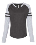 LAT Women's Fine Jersey Mash Up Long Sleeve T-Shirt LAT