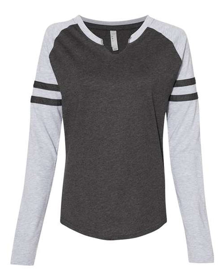 LAT Women's Fine Jersey Mash Up Long Sleeve T-Shirt LAT