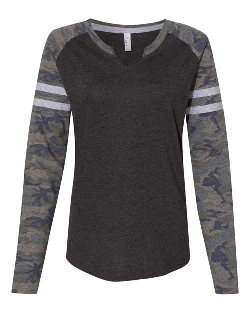 LAT Women's Fine Jersey Mash Up Long Sleeve T-Shirt LAT