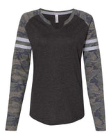 LAT Women's Fine Jersey Mash Up Long Sleeve T-Shirt LAT