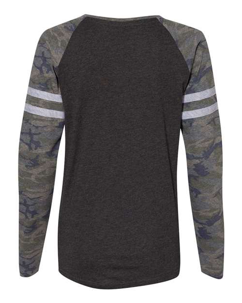 LAT Women's Fine Jersey Mash Up Long Sleeve T-Shirt LAT