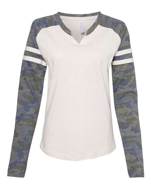 LAT Women's Fine Jersey Mash Up Long Sleeve T-Shirt LAT