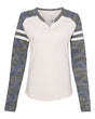 LAT Women's Fine Jersey Mash Up Long Sleeve T-Shirt LAT