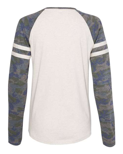 LAT Women's Fine Jersey Mash Up Long Sleeve T-Shirt LAT